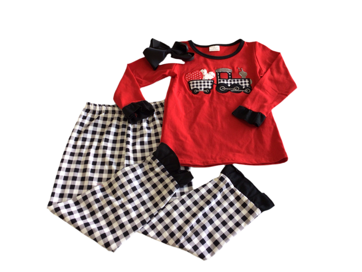 Girls heart train 2pc set