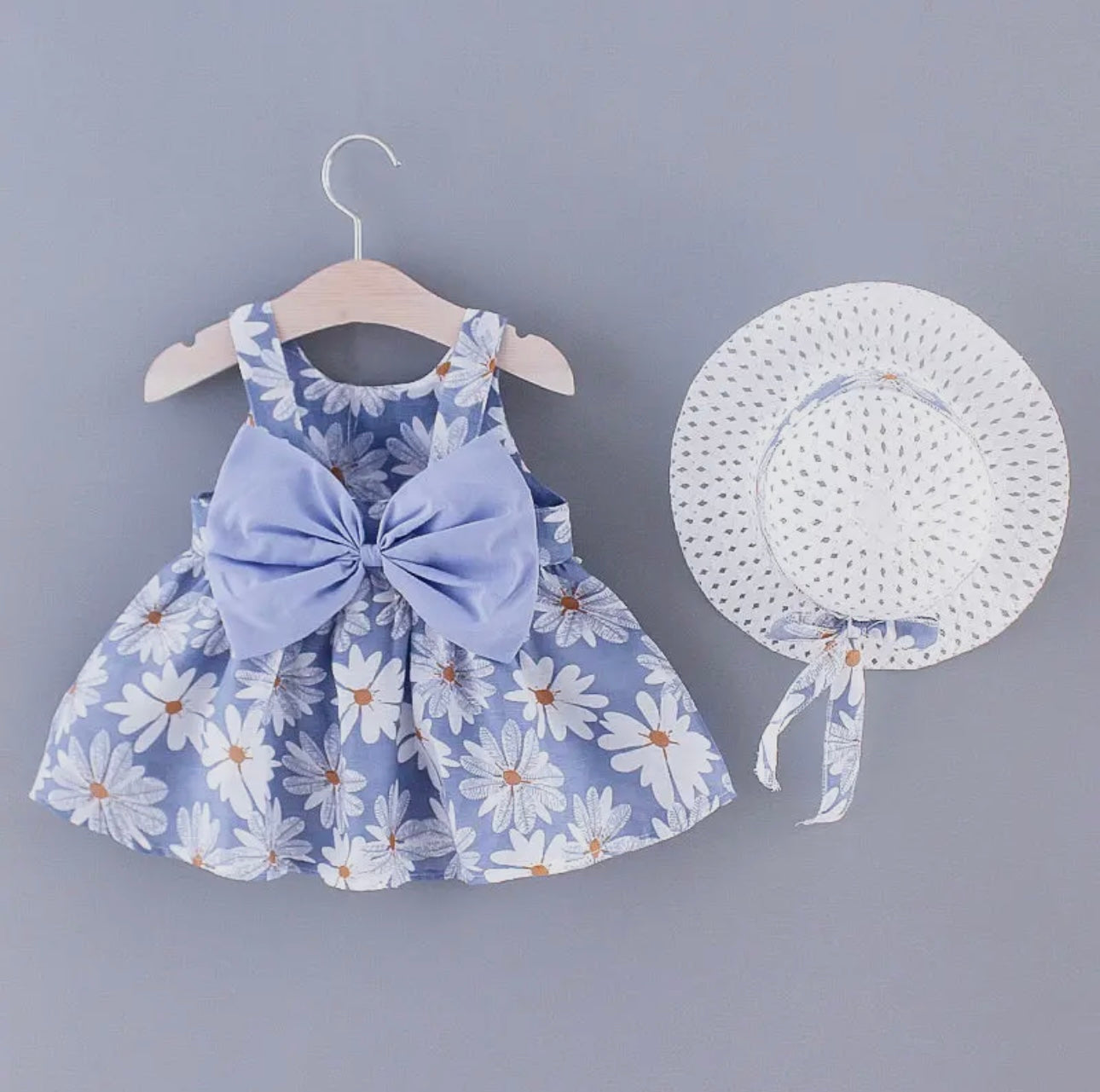 Purple Daisy Hat and Dress Set