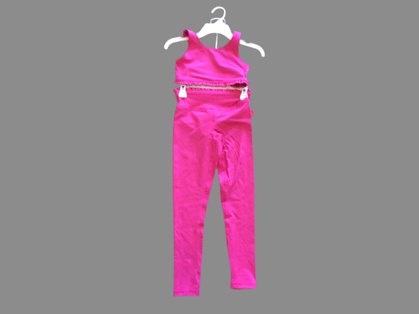 Ruffle bra & legging set-pink