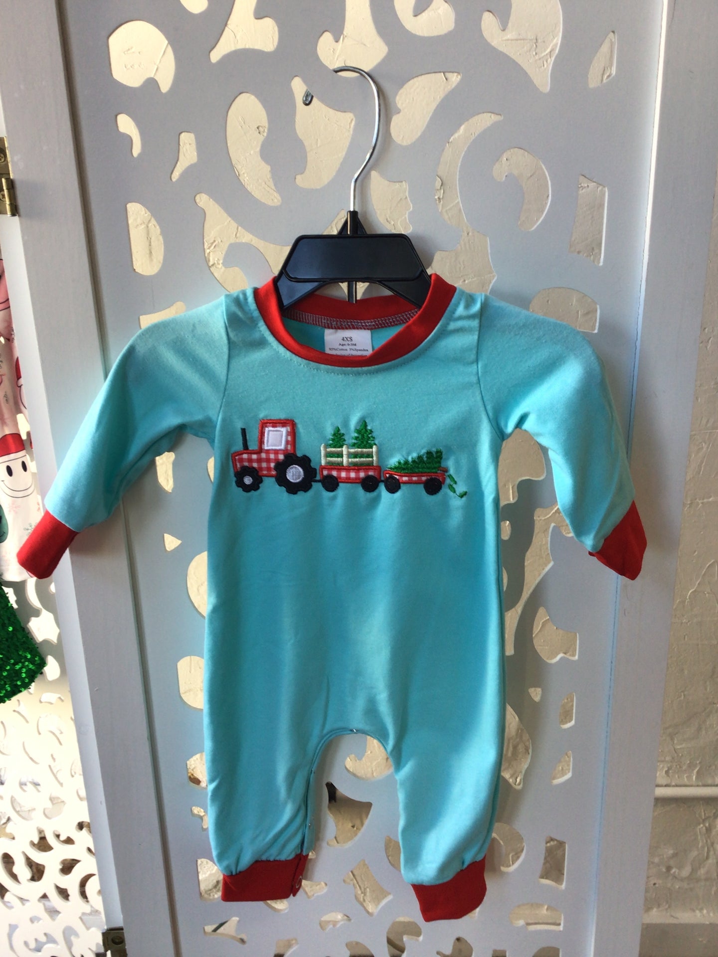 Christmas Tractor Appliqué