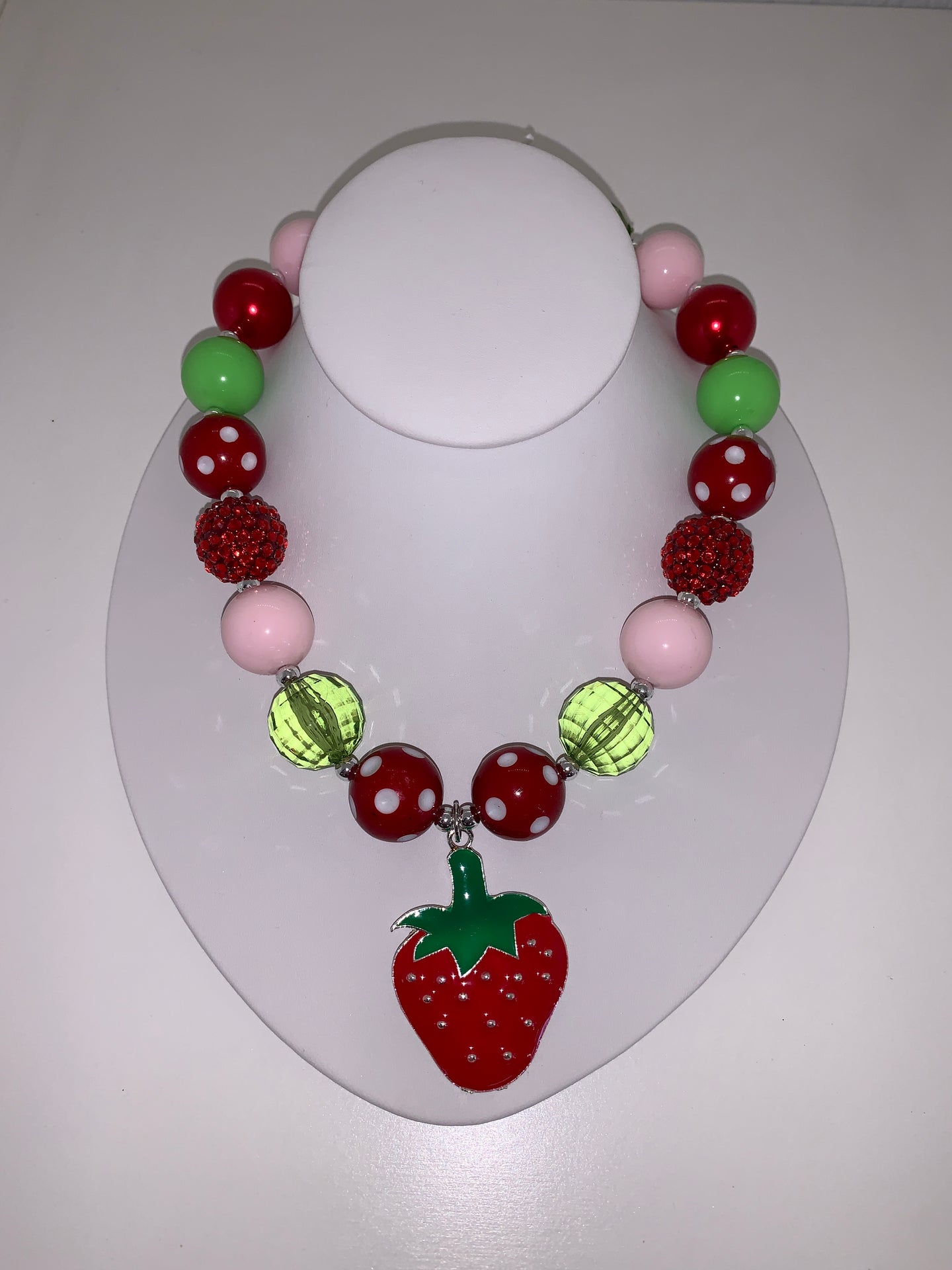 Strawberry bubblegum necklace